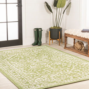 Malta Bohemian Medallion Textured Weave Indoor/outdoor Area Rug